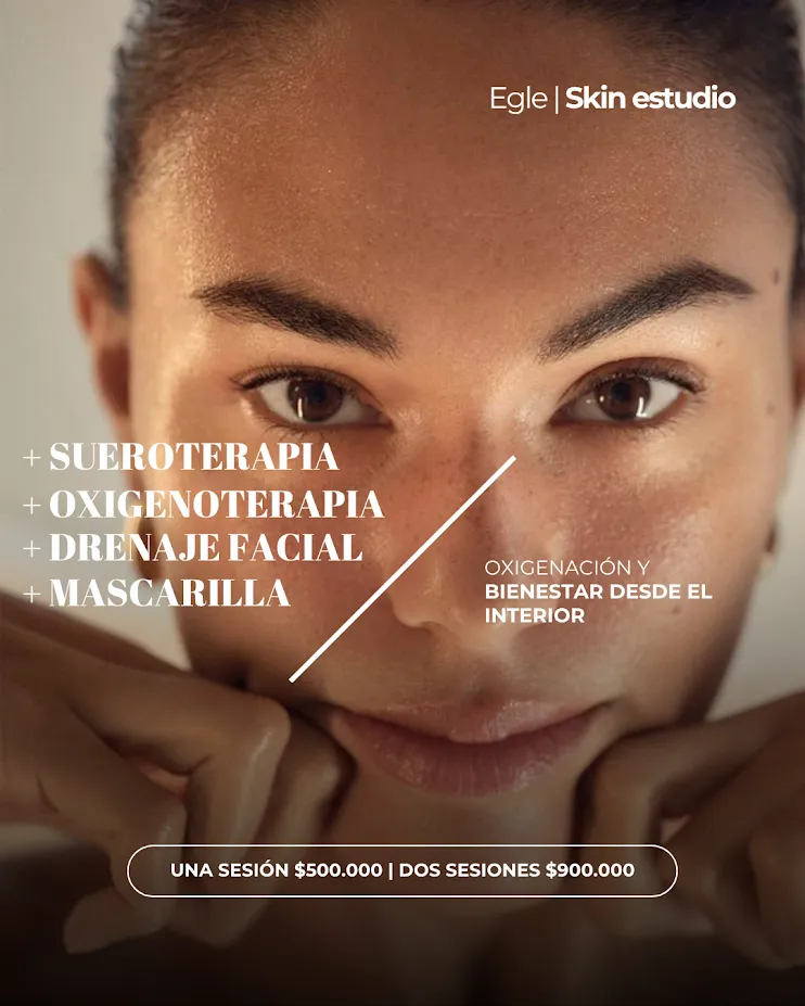 SUEROTERAPIA + OXIGENOTERAPIA + MASCARILLA + DRENAJE FACIAL
